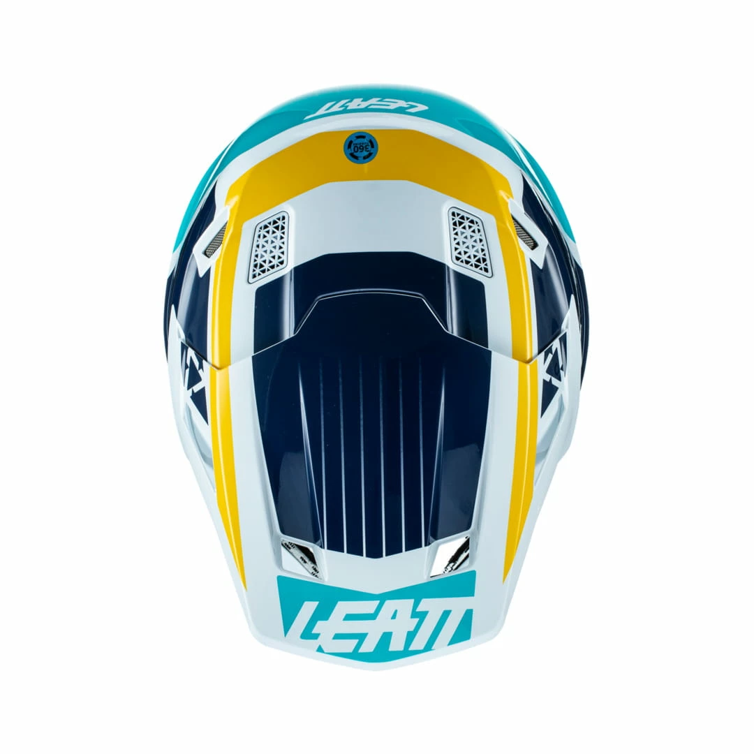LEATT Casque Avec Lunettes 8.5 V22 Graphic Bleu-blanc-jaune 5 LEATT Casque Avec Lunettes 8.5 V22 Graphic Bleu-blanc-jaune – Image 3