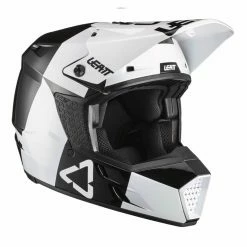 LEATT Casque De Motocross 3.5 V21.3 - Blanc-noir