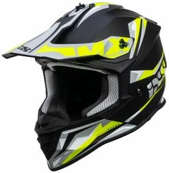 Casque De Motocross IXS362 2.0 - Noir Mat-jaune Fluo