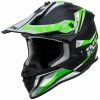 Casque De Motocross IXS362 2.0 - Noir Mat-vert Fluo